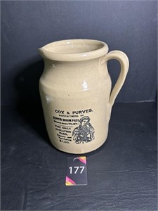 Cox &Purves Crock Pitcher Made In England