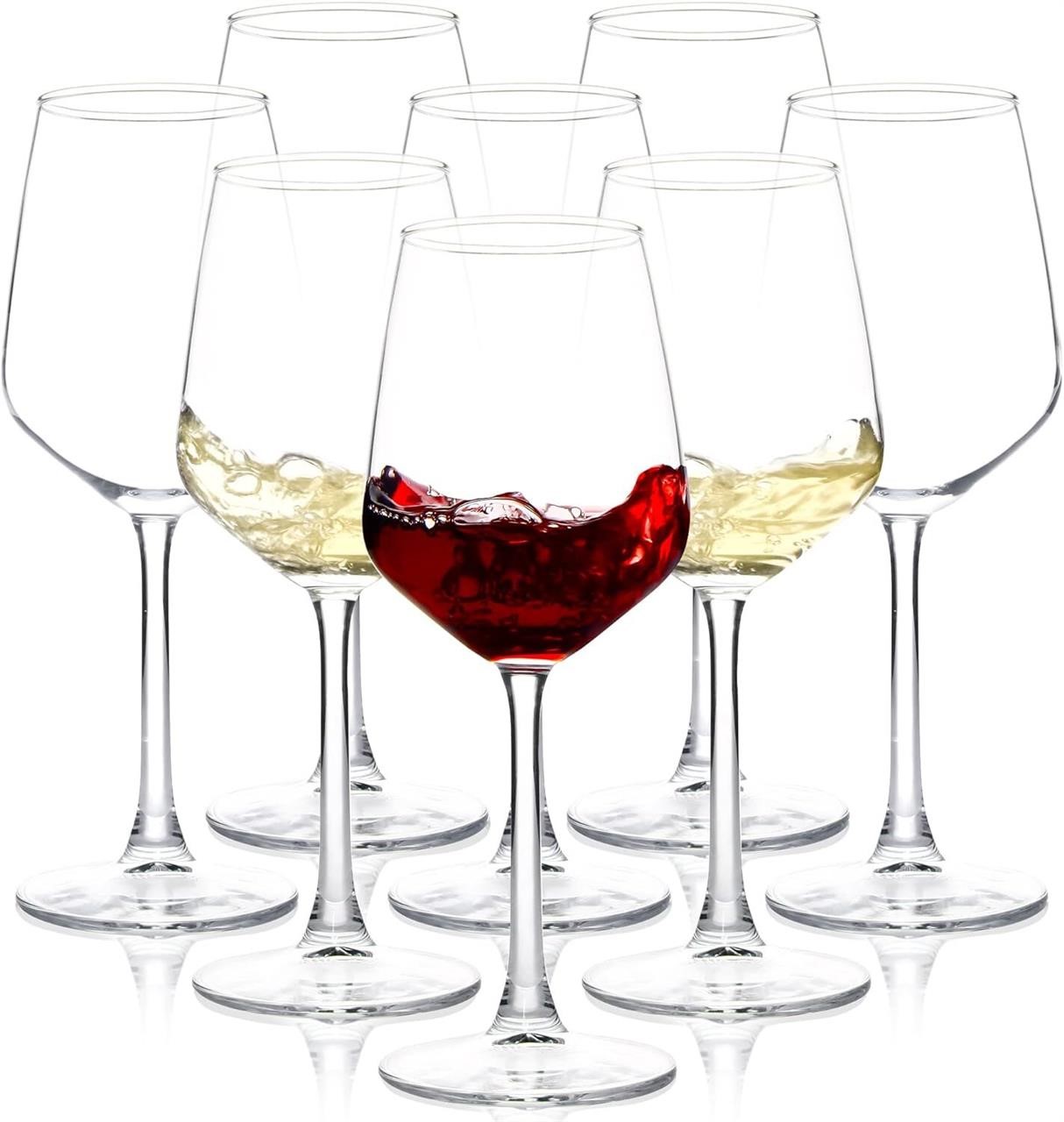READ! Long Stem Wine Glasses  7Set  12oz Clear