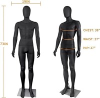 Adjustable Manikin Body Display with Metal Base Bk