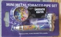 Rick and Morty mini metal tobacco pipe set