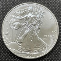2011 Oz Uncirculated Fine Silver Dollar