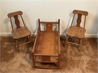Children’s Chairs & Doll Cradle