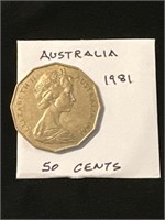 Australian 1991 "50 Cents" Coin