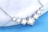 925S (2.8tcw) 1.0ct Moissanite Diamond Necklace