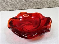 Fenton Ruby Red Swirled - Amberina Freedom Art