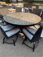 7 piece patio set MSRP $2399 with swivel rocker