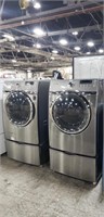 (2X's) Samsung Grey Front Load Washer & Electric