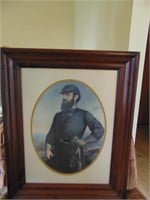 Stonewall Jackson art piece, nice frame