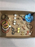 Costume jewelry, mostly earrings and bracelets