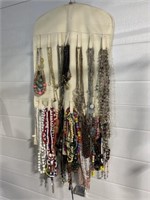 Necklace Hanging Organizer Full Of Necklaces
