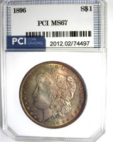 1896 Morgan MS67 LISTS $1600