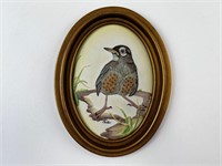 Rare Boehm Fledgling Robin Porcelain Wall Art