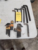 SAE/ MM ALLAN WRENCH SET W/ ADDITION WRENCHES