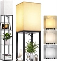 (N) CNXIN 4 Tier Floor Lamp with Shelves, Shelf Fl