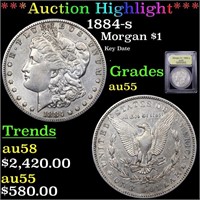 *Highlight* 1884-s Morgan $1 Graded Choice AU