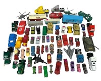 Lot of Vintage Toy Cars, Trucks, Military Vehicles