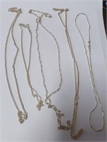 Marked 925 Necklace Lot-23.4g