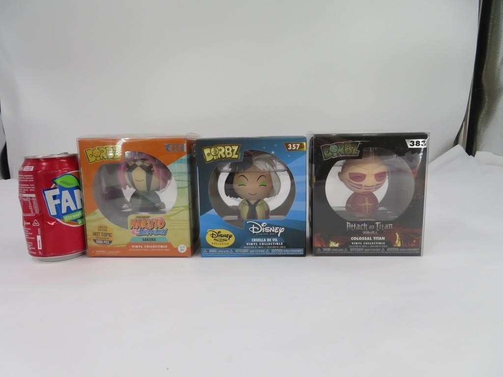 3 figurines Funko DORBZ