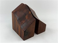 Wood Bookends 8.75"