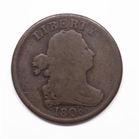 1808 Draped Bust Half Cent C-3 1800 Rotated Rev