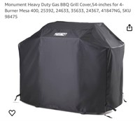 Monument Heavy Duty Gas BBQ Grill Cover, 54-inche