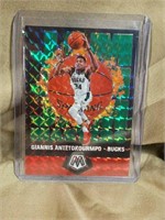 Rare 2020 Giannis Antetokounmpo Mosaic Green Prizm