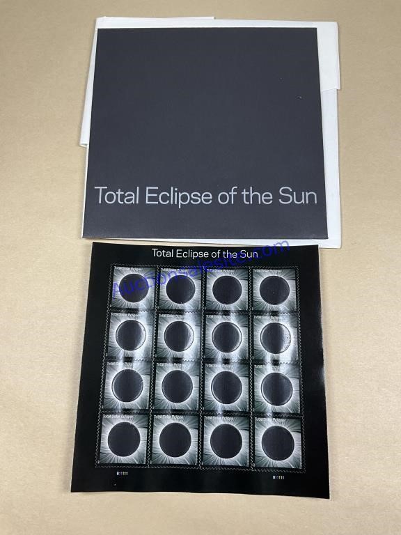 Total eclipse of the sun stamp set 16 stamps total