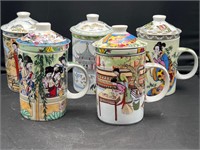 Asian Mug with Infuser (each 3pc sets)