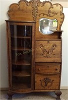 Oak Side By Side Secretary Desk w/Front Claw Feet