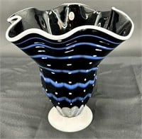 Large Frank Workman Fenton Art Glass Vase STUNNING