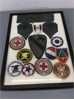 Military Patches, etc -Case NOT Included