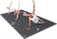 Large Yoga Mat for Home Gym Workout 6'x12'x9mm