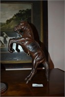 vtg Leather Horse with Glass eyes