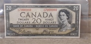1954 CDN Twenty Dollar Bill "Devils Face" PRE C/E