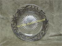 Vintage 1920's silver Overlay small plate