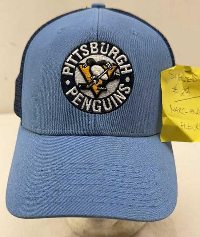 Marc Andre Fleury Pittsburgh signed hat