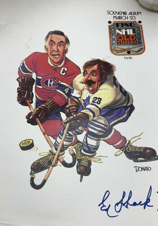 18x12in hockey art signed