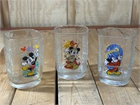 3 Vintage Disney Mickey Mouse 2000 Glasses