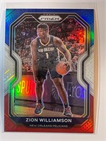 ZION WILLIAMSON 20-21 RED WHITE AND BLUE PRIZM