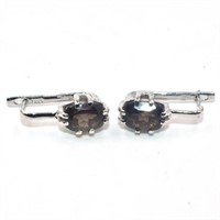 Silver Smokey Quartz(2.15ct) Earrings