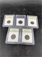 Assorted slabbed and graded US coins all high grad