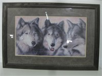 30.5"x 44.5" Framed Wolf Print