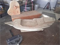 craft wood boat rocking horse + guide