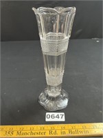 Antique Starburst Design Glass Vase