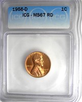 1956-D Cent ICG MS67 RD LISTS $325