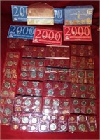 22 Sets of Uncirrculated Coins 1984, 1991, 1986,