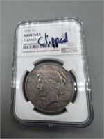 1935 AU Detail $1 Peace Silver Dollar, Cleaned Cli