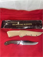 Hunting knife and sleeve and box