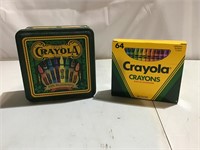 Crayola 90th anniversary tin w/new unused crayons