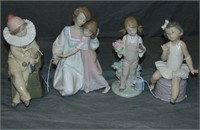 Lladro Figurines. Lot of 4.